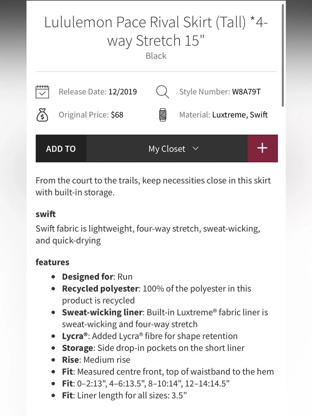 lululemon athletica only worn